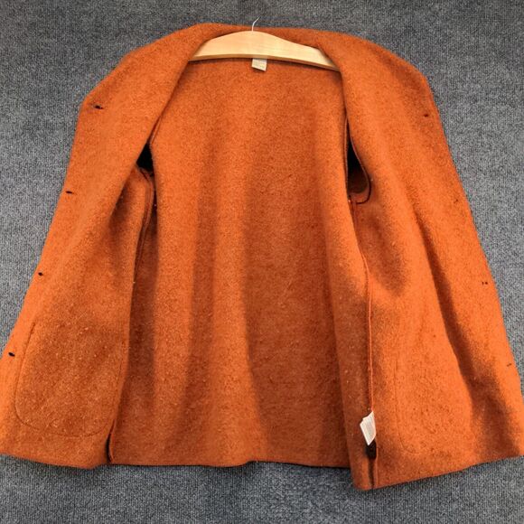 Sigrid Olsen Clothing Women's Jacket Orange Small Long Sleeve Lambswool - Picture 5 of 14